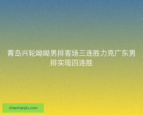 青岛兴轮呦呦男排客场三连胜力克广东男排实现四连胜