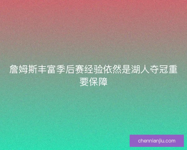 詹姆斯丰富季后赛经验依然是湖人夺冠重要保障